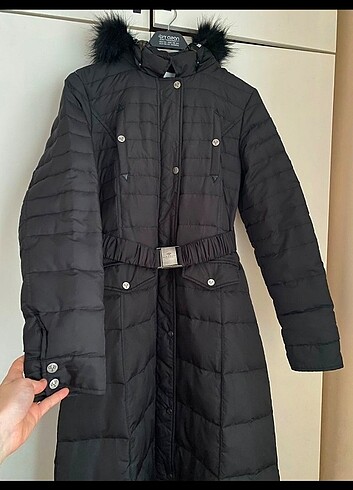 38 Beden Yeni çok sık uzun mont