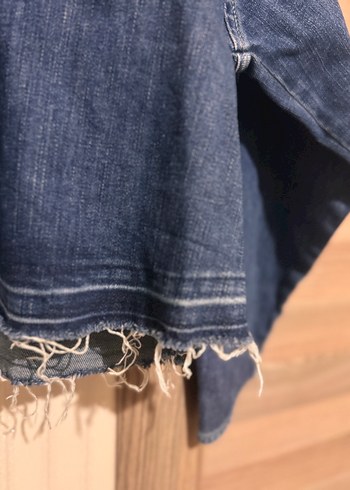 Zara V Yaka Salaş Mavi Denim Kadın Ceket