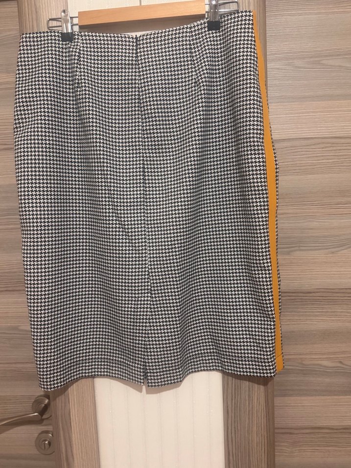 Gri Ekose Midi Etek - Görsel 3