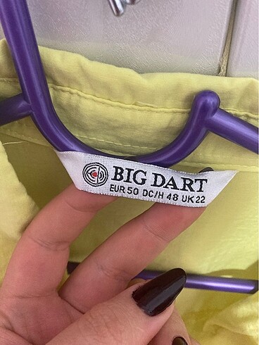 50 Beden sarı Renk Bigdart sarı gömlek