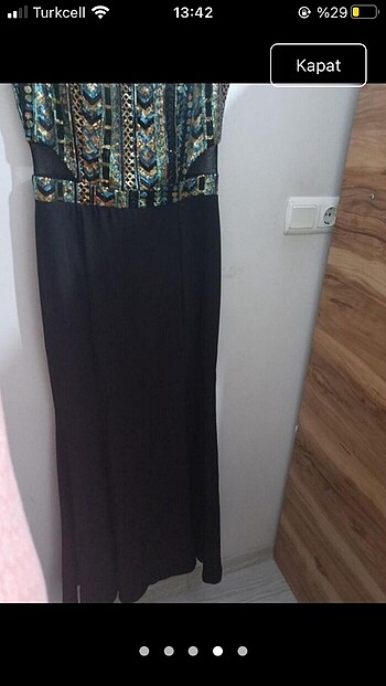 36 Beden siyah Renk Kadın Abiye elbise