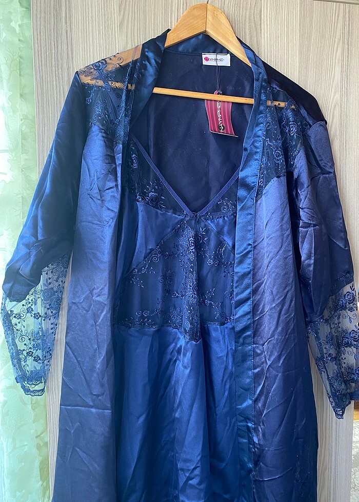 Saten Gecelik Takım - Görsel 4