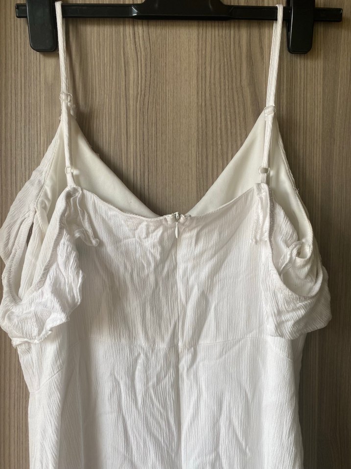 Beyaz mini elbise - Görsel 5