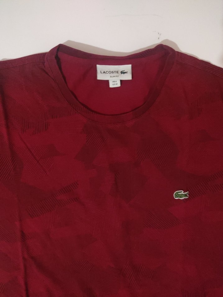Lacoste bordo erkek tişörtü - Görsel 3