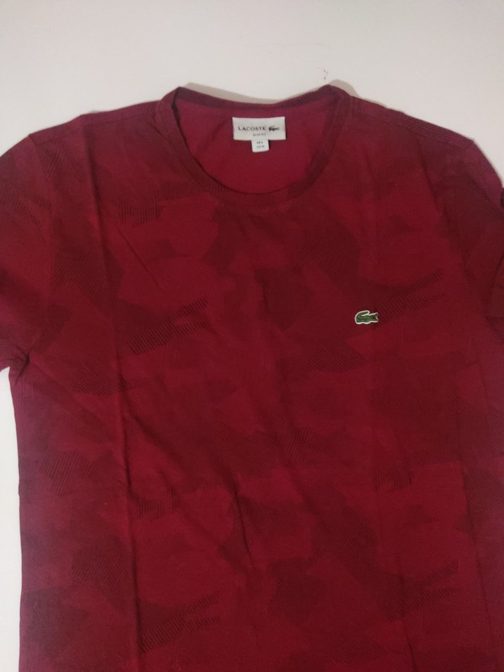 Lacoste bordo erkek tişörtü - Görsel 2