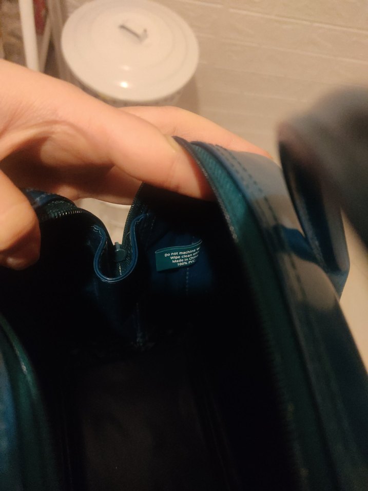 CLİNİQUE petrol Mabi Yılan Derisi Desenli Vintage Deri Çanta - Görsel 5