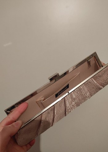 Bej Piliseli Kadın Portföy Çanta - Görsel 4