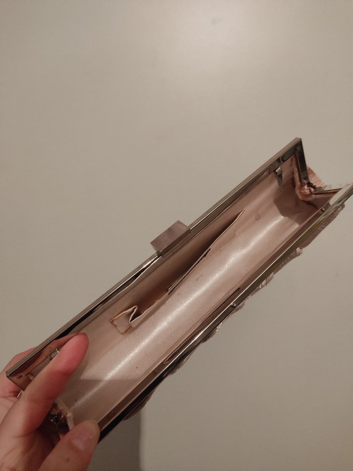 Bej Piliseli Kadın Portföy Çanta - Görsel 3