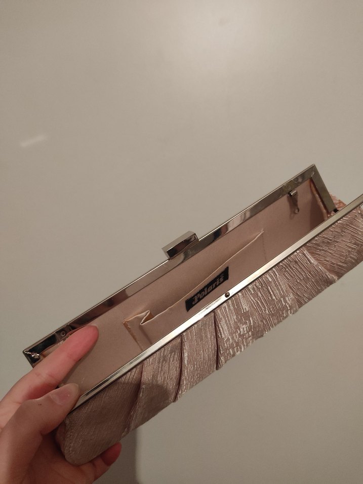 Bej Piliseli Kadın Portföy Çanta - Görsel 4