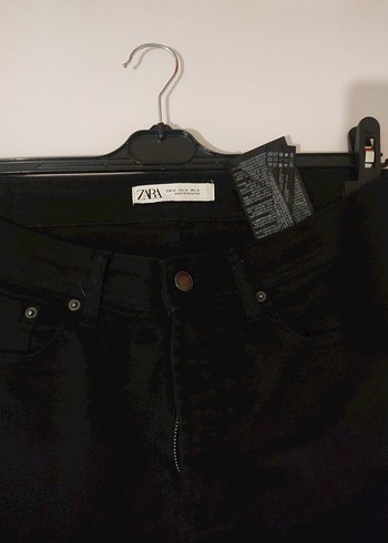 ZARA Siyah kadın Midi Kot Pantolon - Görsel 2