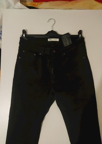 ZARA Siyah kadın Midi Kot Pantolon - Görsel 3