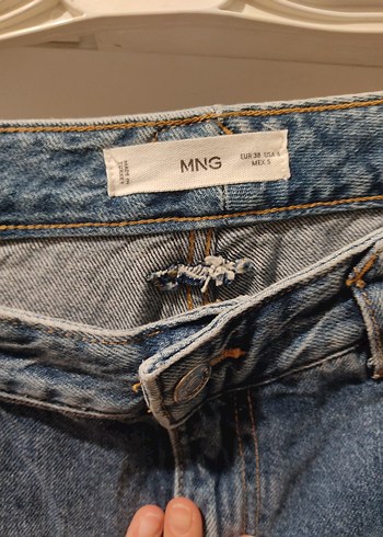 MANGO Bol Kesim Midi Kot Pantolon - Görsel 3