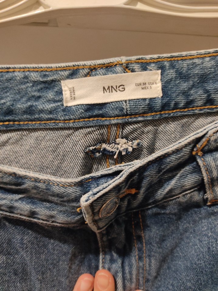 MANGO Bol Kesim Midi Kot Pantolon - Görsel 3