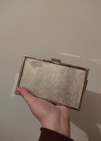 KOTON YILAN DERİSİ GÖRÜNÜMLÜ EL ÇANTASI - Görsel 3