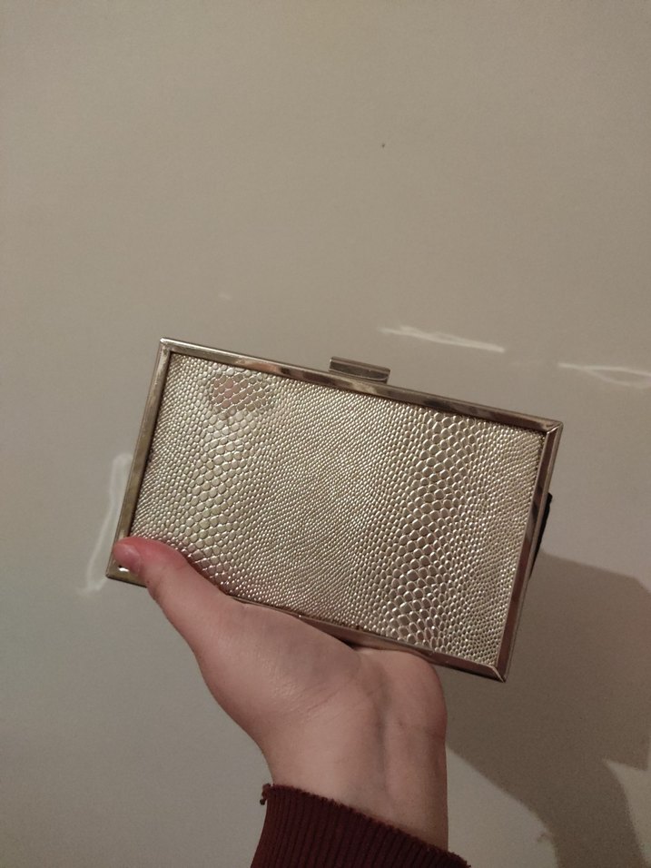 KOTON YILAN DERİSİ GÖRÜNÜMLÜ EL ÇANTASI - Görsel 3