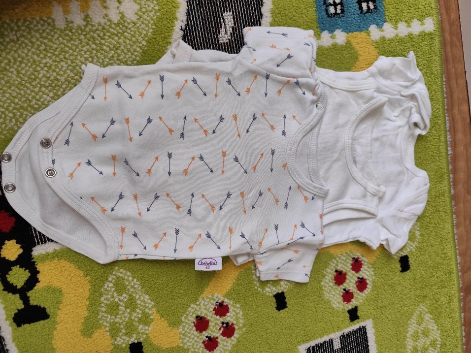 6 ki Bebek Erkek Beyaz Kolsuz Pamuklu Body - Görsel 2