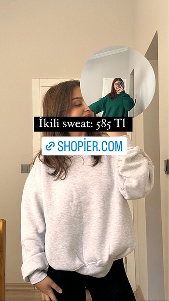 Oversize iki adet sweat