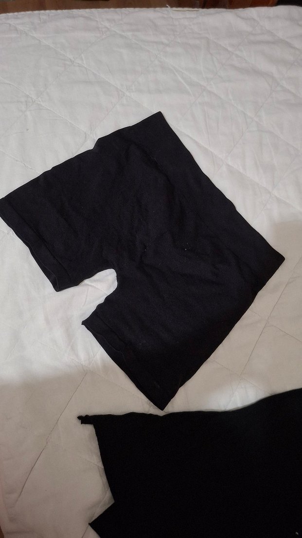 Siyah Keten Hamile Şortu - Görsel 2