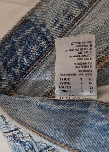 34 Beden mavi Renk Bej Renk Kadın Denim Pantolon