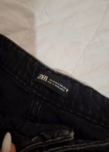 Zara Siyah Kemerli Mini Kot Şort