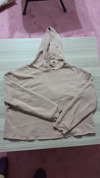 Zara Acik kahve sweat koton xl