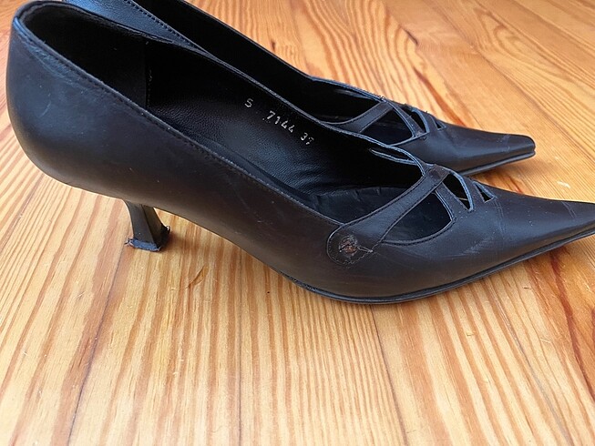 37 Beden Topuklu deri stiletto ayakkabı