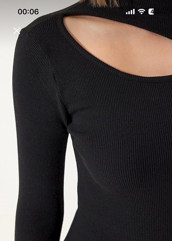 Kadın Siyah Yüksek Yakalı Uzun Kollu Bluz - Görsel 5