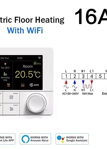 Tuya akıllı WiFi termostat 