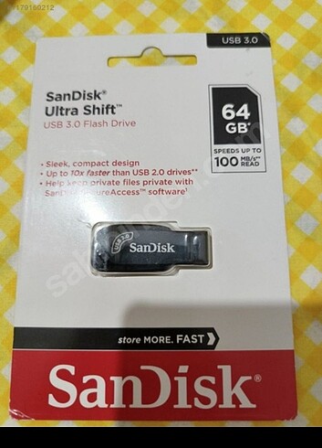 SanDisk Ultra Shift USB Flash bellek 64 GB