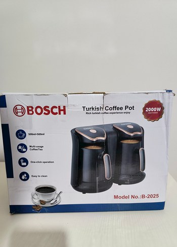  Beden Bosch Siyah Çift Taraflı Kahve Makinesi