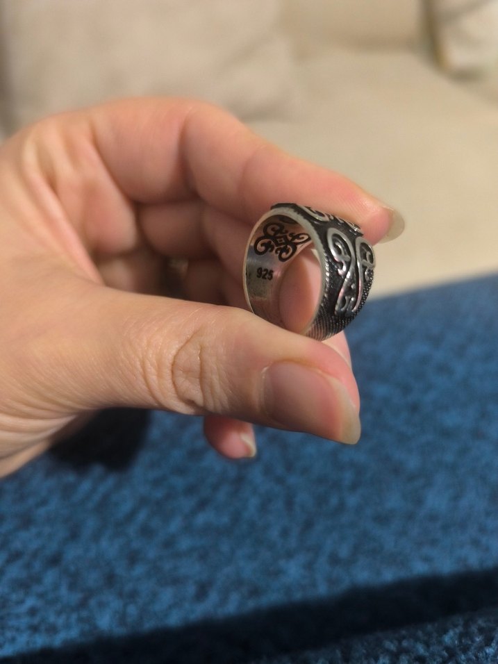 925 ayar gümüş erkek yüzük - Görsel 3