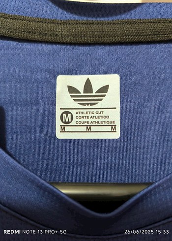 Mavi Adidas Spor Tişörtü, Kısa Kollu, Rahat Kesim - Görsel 3