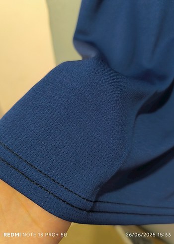 Mavi Adidas Spor Tişörtü, Kısa Kollu, Rahat Kesim - Görsel 4