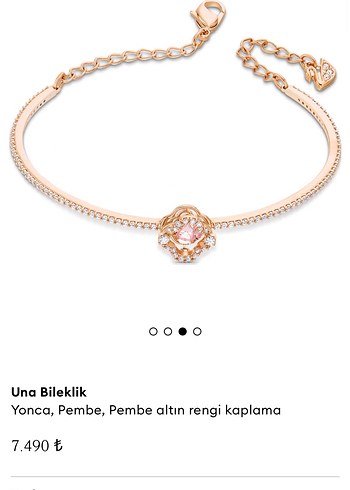 Pembe Altın Renkli Yonca Detaylı Bileklik - Görsel 2