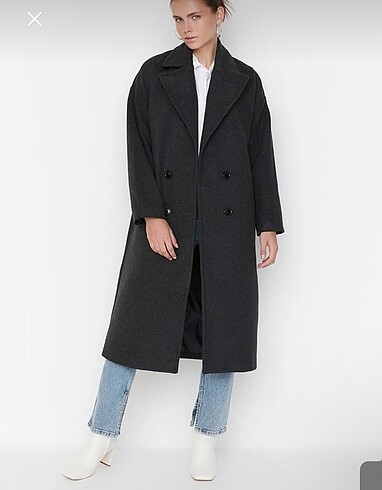 Oversize kaşe kaban
