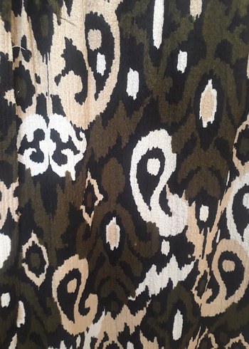 Zara Bürümcük kumaş Yılan Desenli Geniş Kesim Kumaş Pantolon