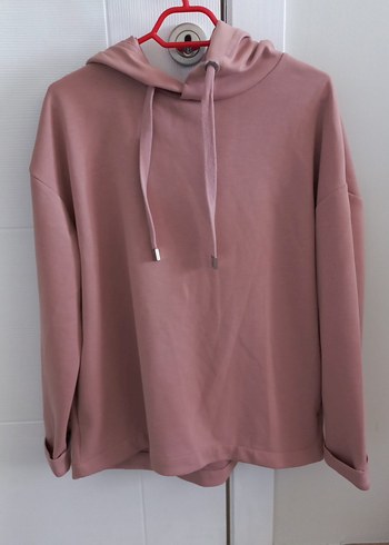 Kadın Pembe Kapüşonlu Sweatshirt