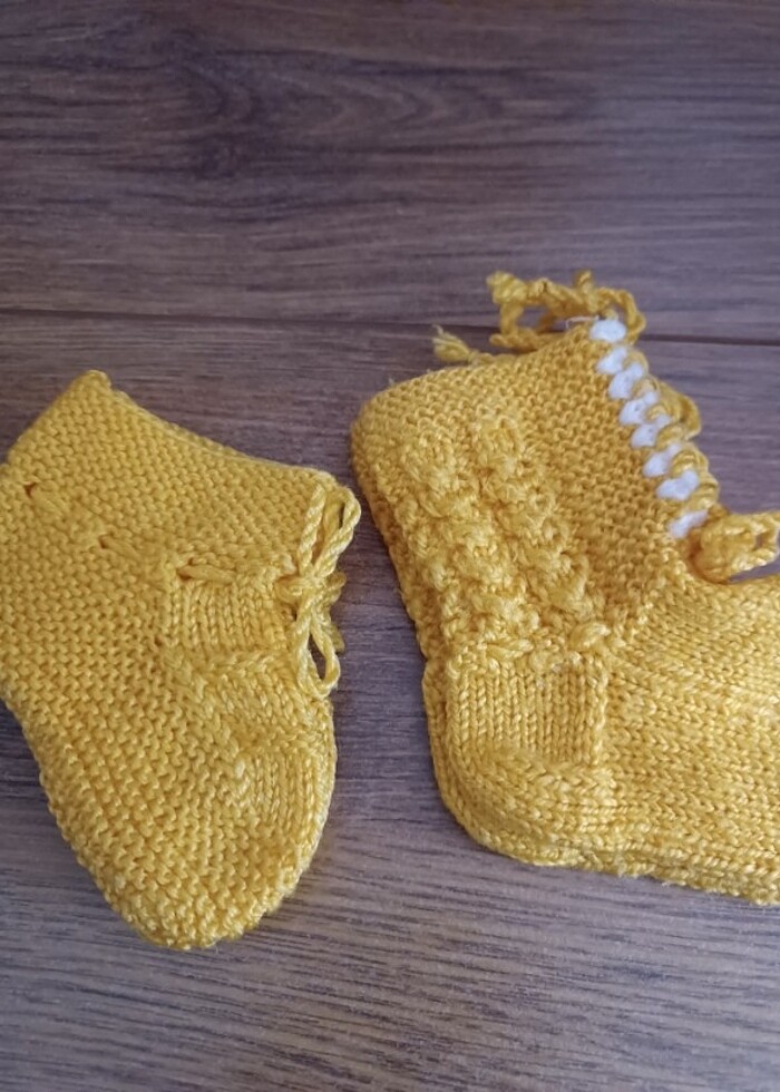 Bebek örgü patik - Görsel 2