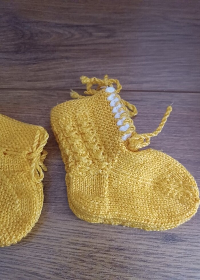 Bebek örgü patik - Görsel 3