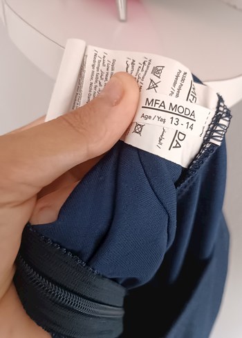 13-14 Yaş Beden lacivert Renk Lacivert Mini Abiye Elbise