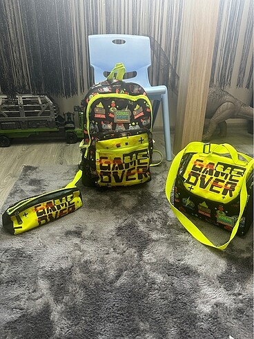 Coral high neon game okul çanta seti