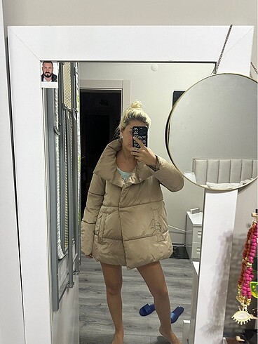Defacto şişme oversize camel mont kaban