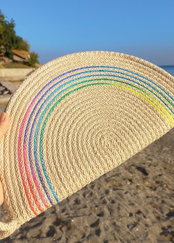 Renkli Bohem Kadın Clutch Çanta