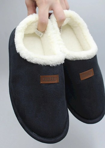 erkek peluş süet ev ayakkabıları - Görsel 2