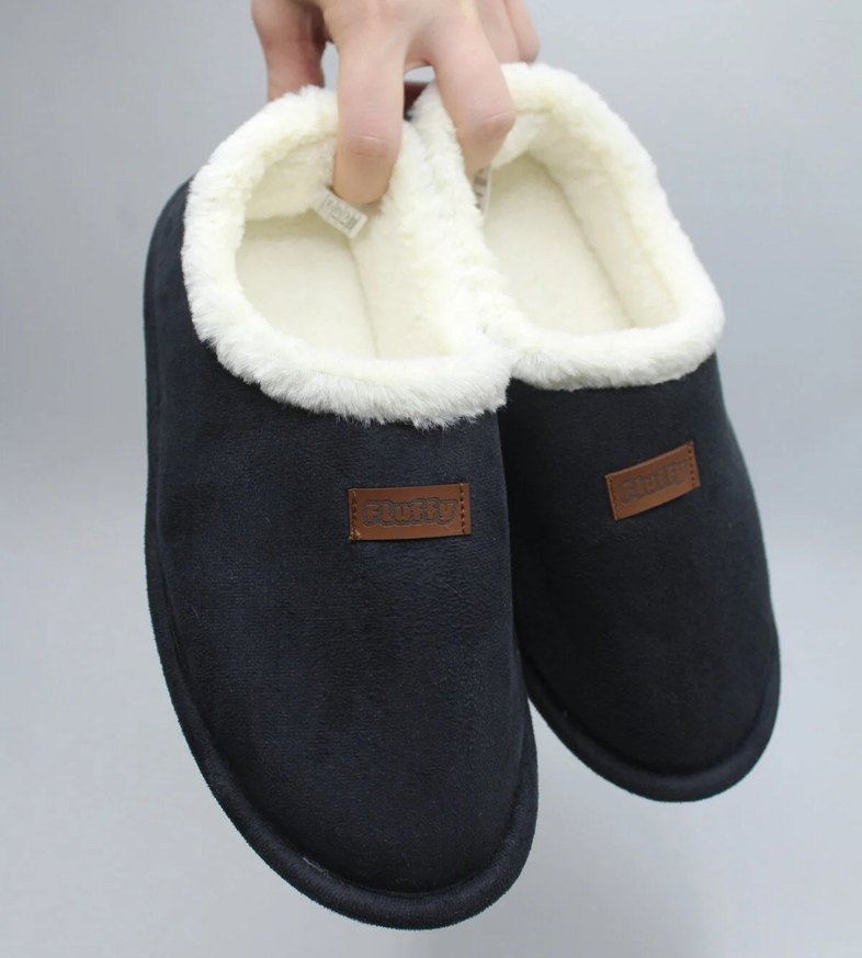 erkek peluş süet ev ayakkabıları - Görsel 2