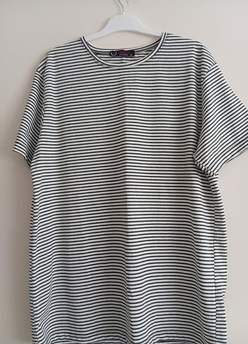 Bayan çizgili tshirt