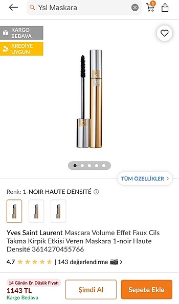 Yves Saint Laurent maskara