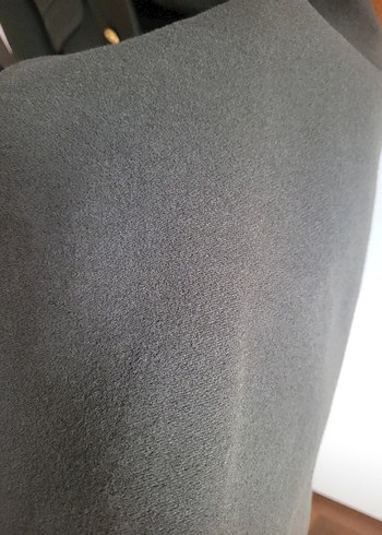 Koyu Yeşil Uzun Kaban - Görsel 6