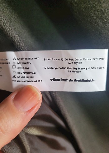 Koyu Yeşil Uzun Kaban - Görsel 5