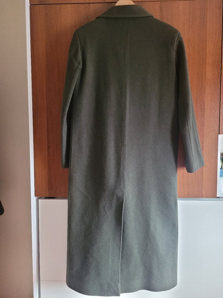 Koyu Yeşil Uzun Kaban - Görsel 2